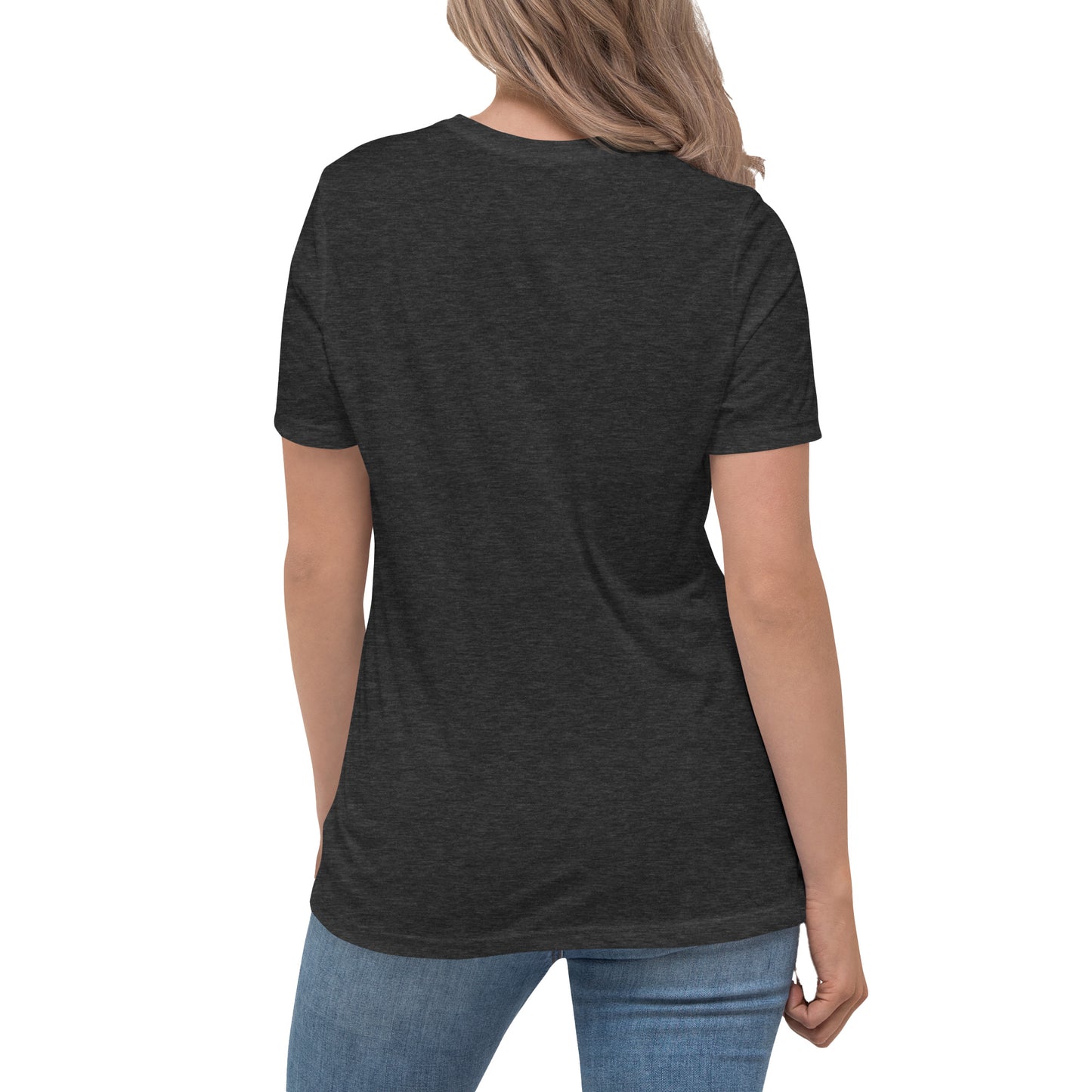 Trust God Women's Relaxed Fit Tee, Heather Dark Grey
