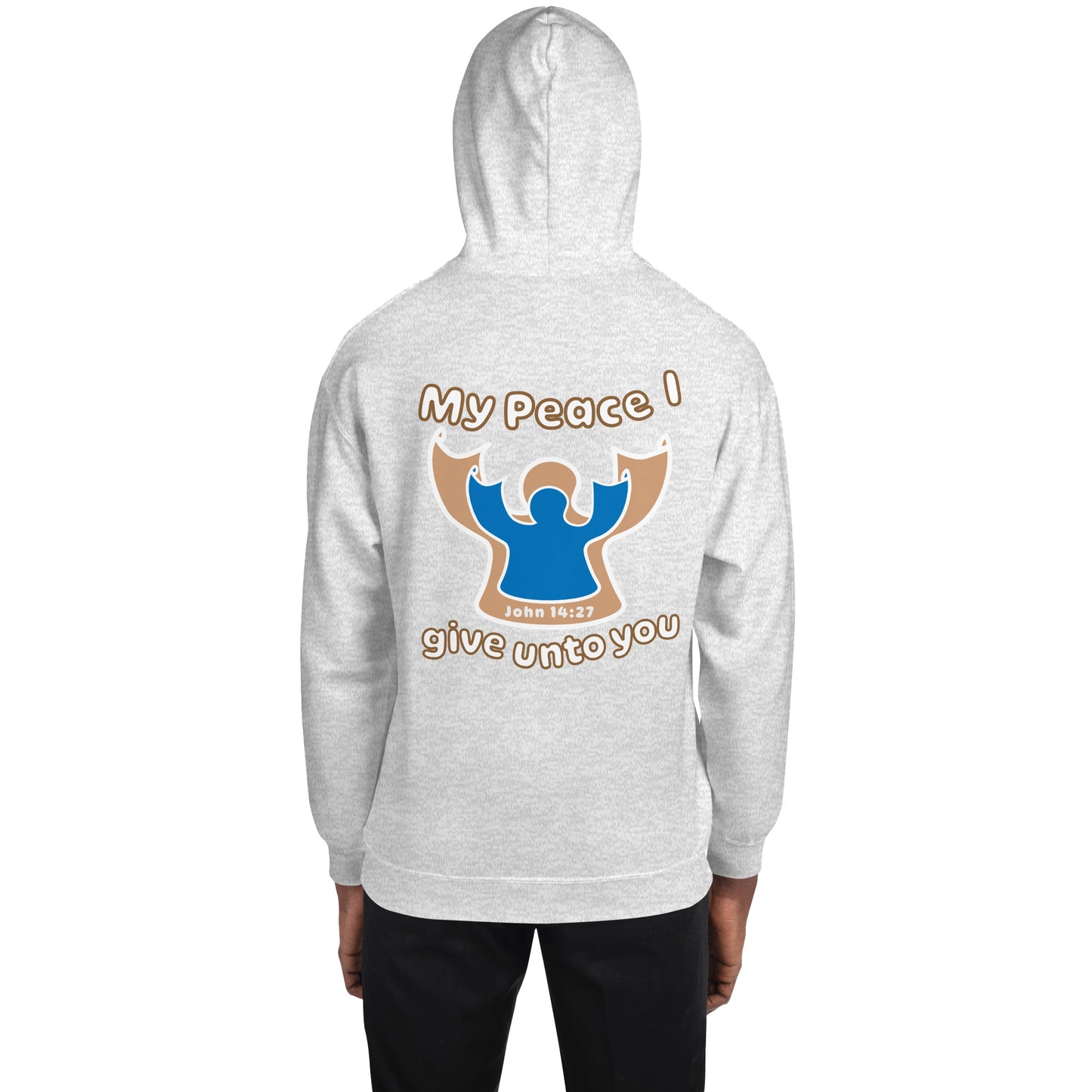 Peace I Leave With You Angel Hoodie, Ash