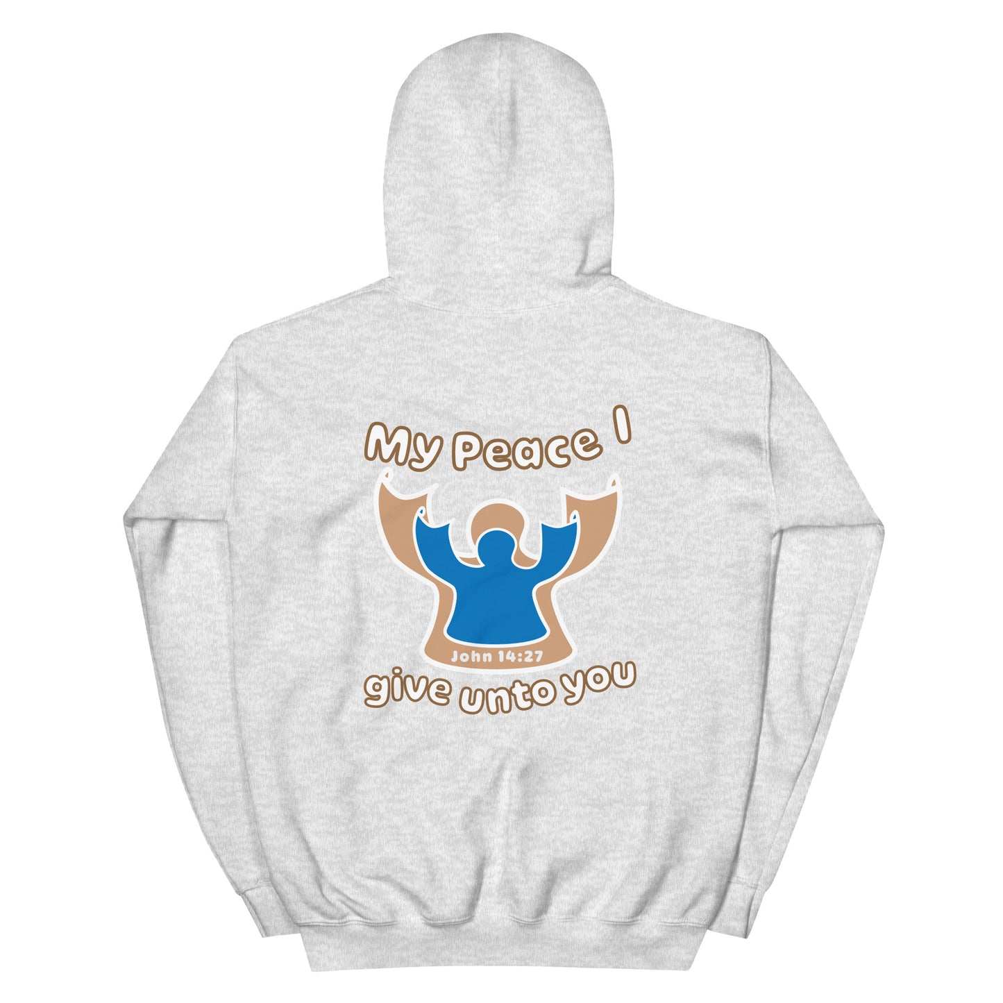 Peace I Leave With You Angel Hoodie, Ash