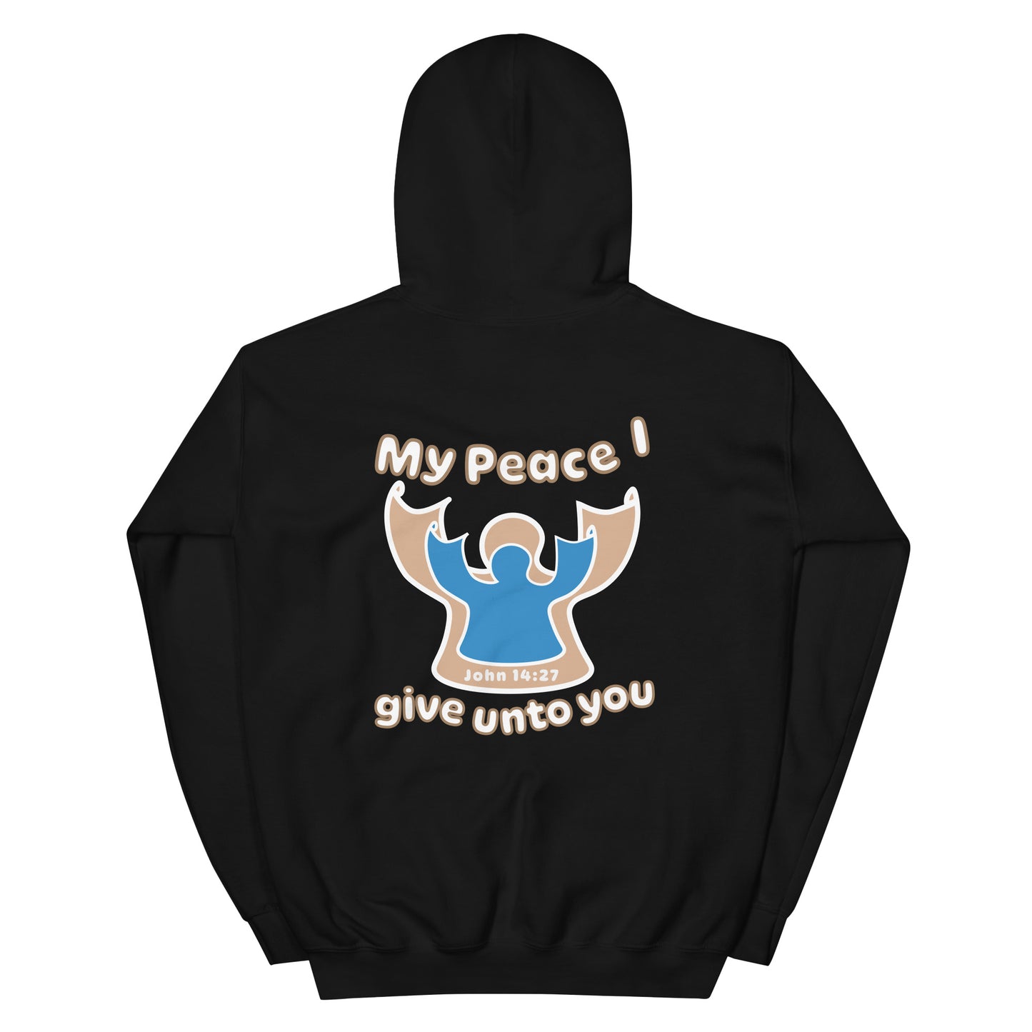 Peace I Leave With You Angel Hoodie, Black