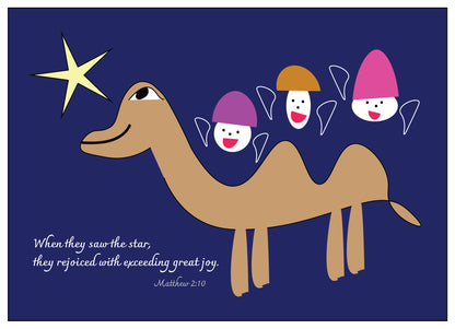 When They Saw The Star Christmas Card, 5x7