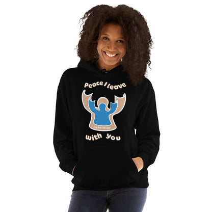 Peace I Leave With You Angel Hoodie, Black