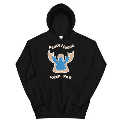 Peace I Leave With You Angel Hoodie, Black