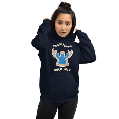 Peace Angel Clothing, Beige Blue Angel, Hoodie, Navy