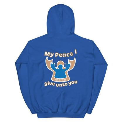 Peace Angel Clothing, Beige Blue Angel, Hoodie, Royal