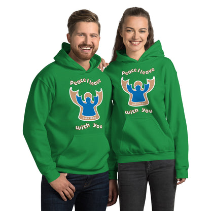 Peace I Leave With You Angel Hoodie, Irish Green
